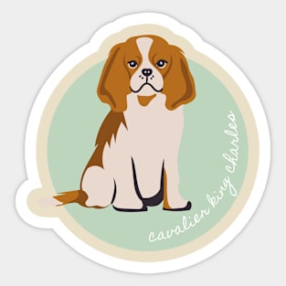 Cavalier King Charles Spaniel Dog Breed Cursive Graphic Sticker